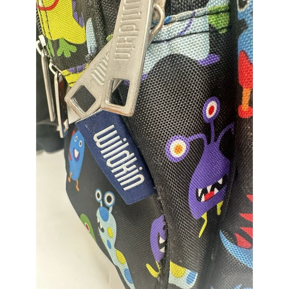 Wildkin Monsters Black Kids Backpack-12 “ Matching Lunchbox Pack